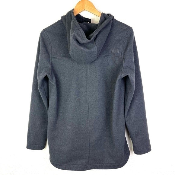 The North Face Knit Stitch Long Line Pullover Fleece Hoodie Charcoal Gray medium - Picture 5 of 9